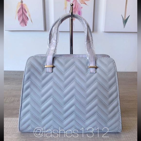 BETSEY JOHNSON Bag Naomi Quilted Satchel - Blue Chevron LBNAOMI - Picture 5 of 8